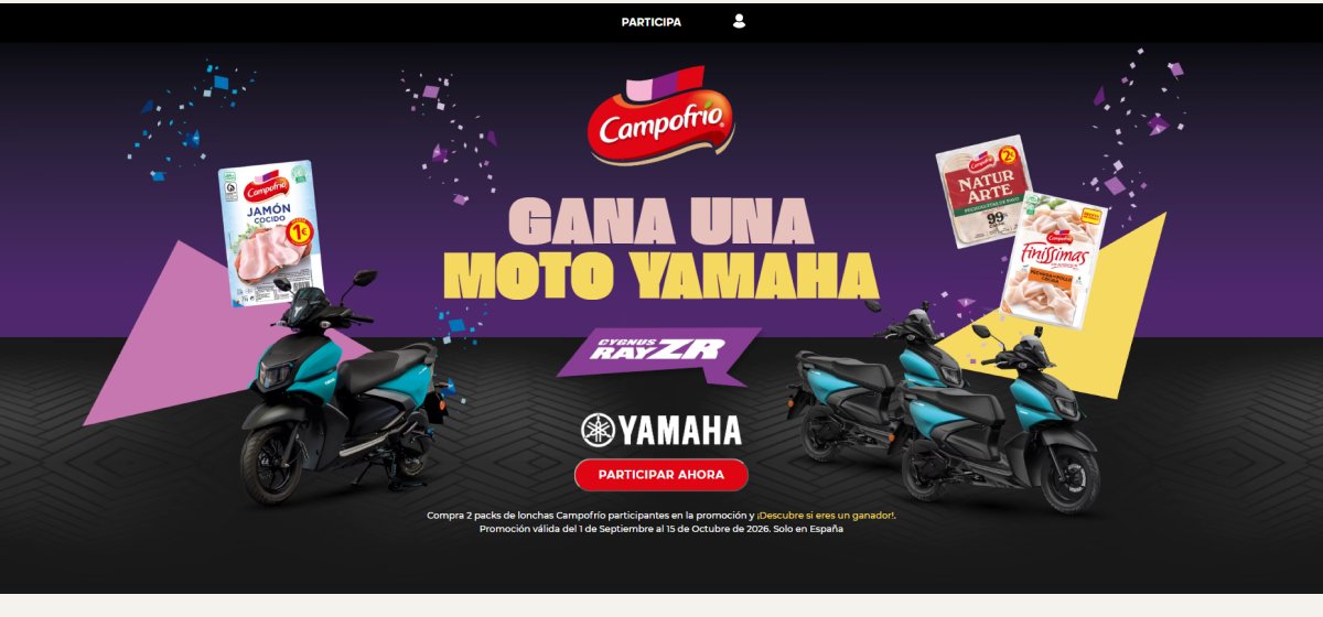 Campofrío: Gana una moto Yamaha con Campofrío