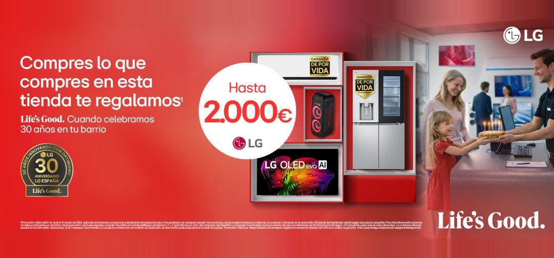 LG: Hasta 2.000 € de reembolso en TV LG