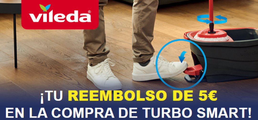Vileda: 5 € de vuelta por tu Vileda Turbo Smart